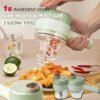 4-in-1 Portable Vegetable Cutter | Mini Wireless Food Processor