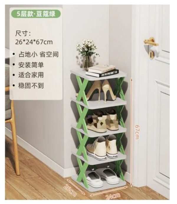 5-Layer Stackable Vertical Shoe Rack | Space Saving Organizer