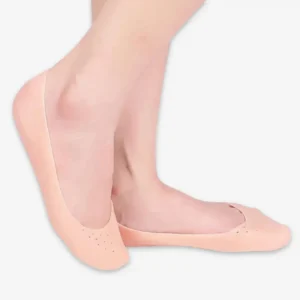 Full Cover Elastic Hole Heel Socks | Soft Silicone Pedicure Feet Care