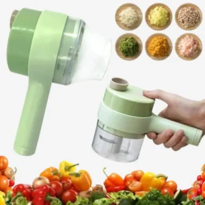 4-in-1 Portable Vegetable Cutter | Mini Wireless Food Processor