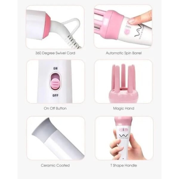 Automatic Hair Curler | 360° Rotating Styling Roller, Ceramic Heat