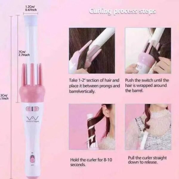 Automatic Hair Curler | 360° Rotating Styling Roller, Ceramic Heat