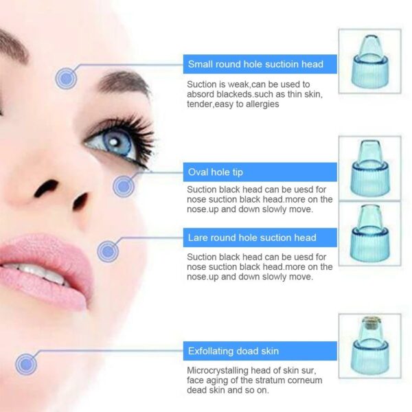 Battery-Operated Blackhead Removal Machine | 4-in-1 Blackhead Remover