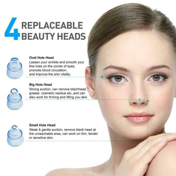Battery-Operated Blackhead Removal Machine | 4-in-1 Blackhead Remover