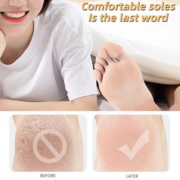 Full Cover Elastic Hole Heel Socks | Soft Silicone Pedicure Feet Care