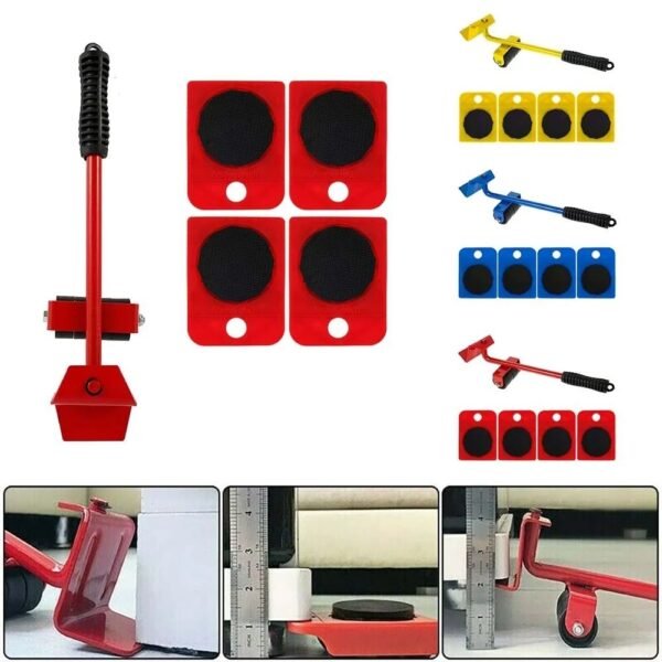 Furniture Lifter & Mover Set | 5 Piece Tool for Heavy Furniture