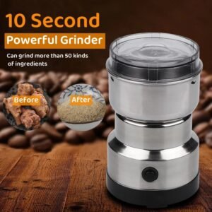 Mini Electric Grinder | Stainless Steel for Coffee & Spices