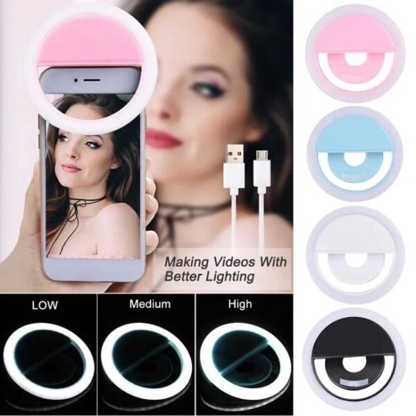 Mobile Selfie Ring Light | Rechargeable with Flash Mode