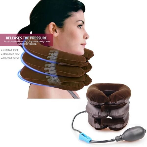Inflatable Neck Stretcher | Cervical Collar Pillow for Pain Relief