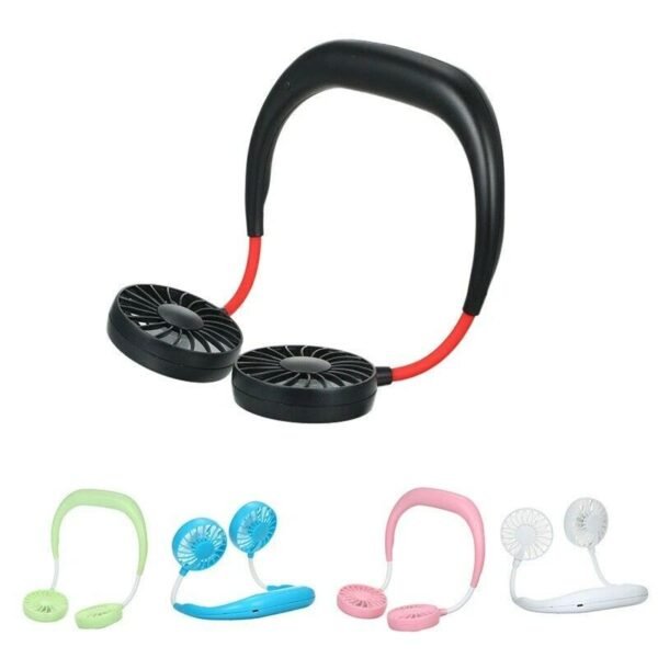 Hands-Free Neck Band Dual Fan | USB Rechargeable Portable Air Cooler