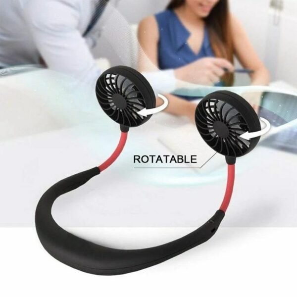 Hands-Free Neck Band Dual Fan | USB Rechargeable Portable Air Cooler