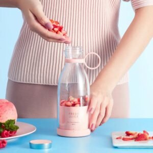 Portable Electric Blender Bottle Juicer | USB Chargeable, 6 Blades, 380ml