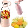 Portable Electric Blender Bottle Juicer | USB Chargeable, 6 Blades, 380ml