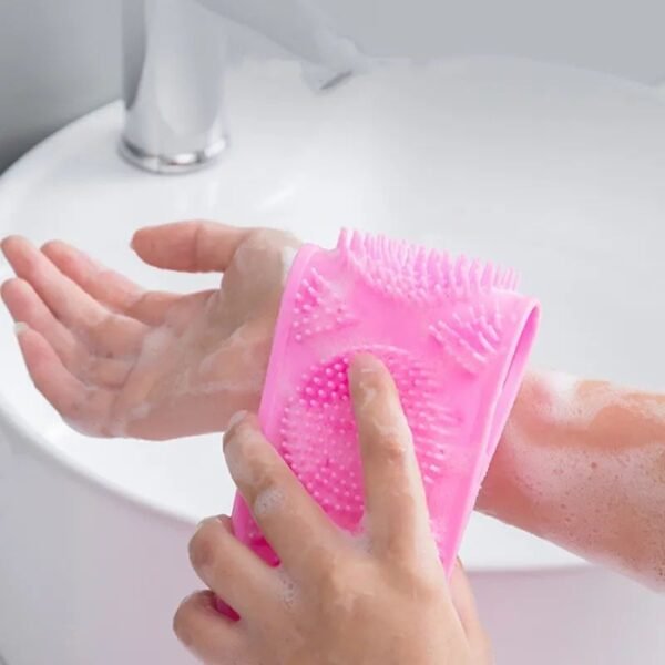 Silicone Bath Body Brush | Exfoliating Back Scrubber, Eco-Friendly