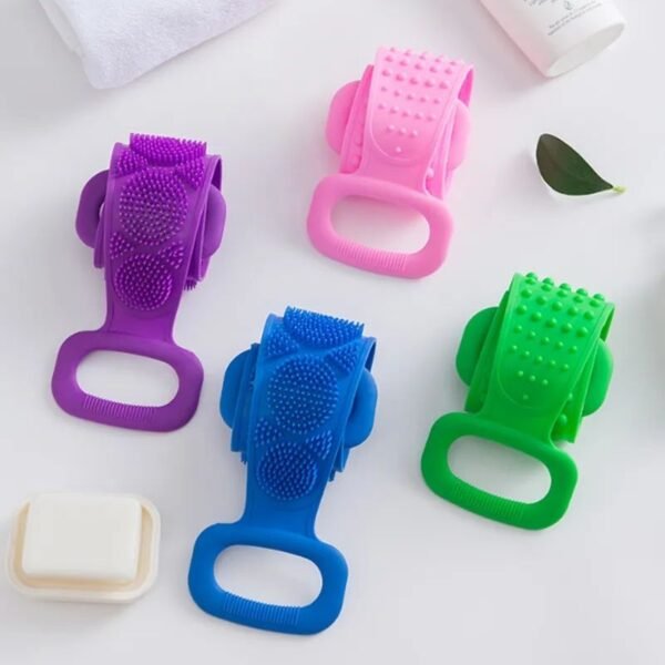 Silicone Bath Body Brush | Exfoliating Back Scrubber, Eco-Friendly