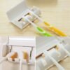 Automatic Toothpaste Dispenser with 5 Brush Holder | Wall Mounted