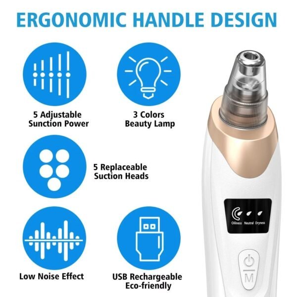 Upgraded Blackhead Remover Vacuum | Electric Facial Pore Cleaner