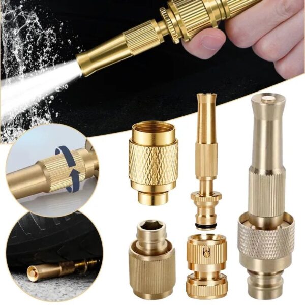 Brass Nozzle High-Pressure Water Spray Gun - Washing Without Pipe