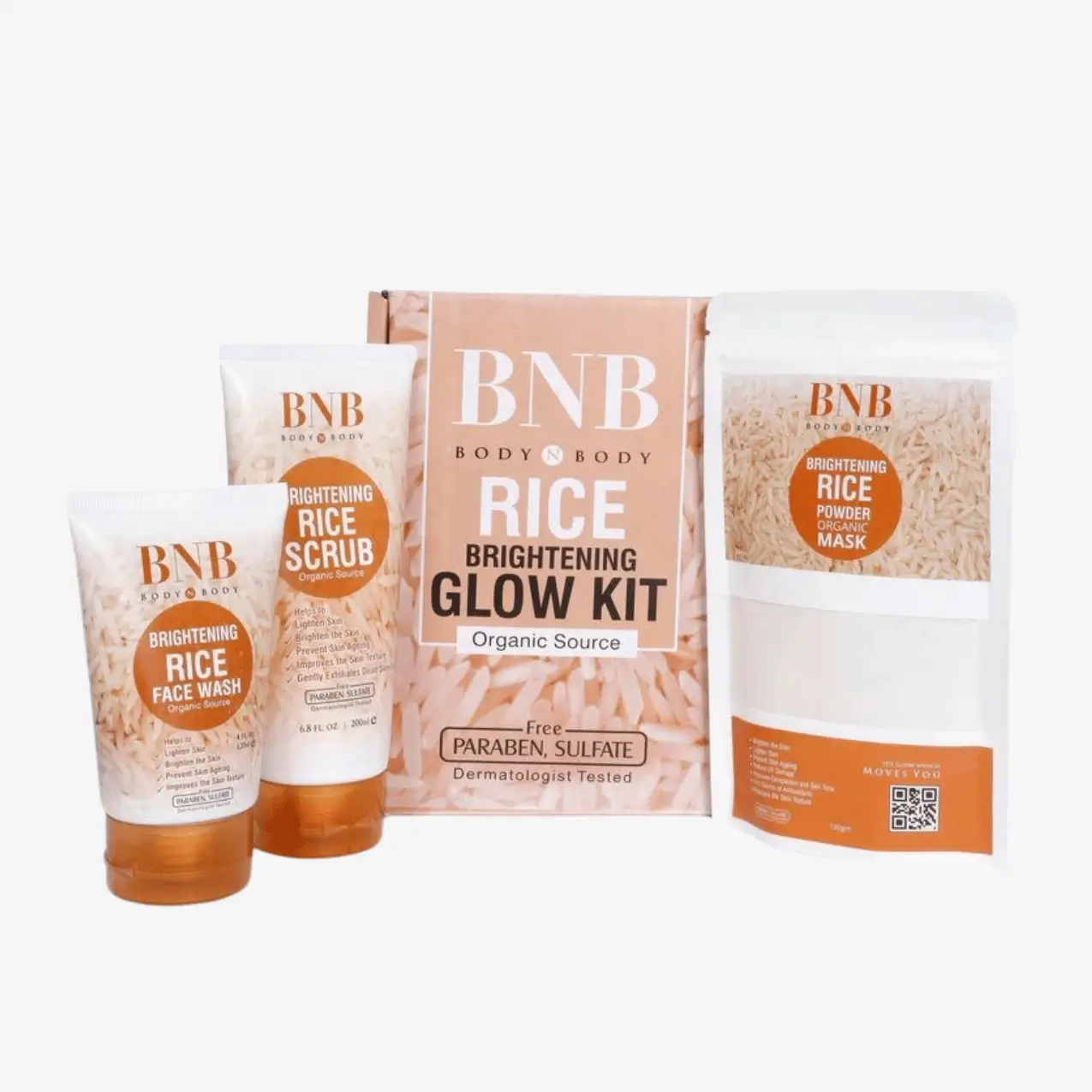BNB Rice Extract Glow Kit - Pack of 3, Golden Cap, Illuminates