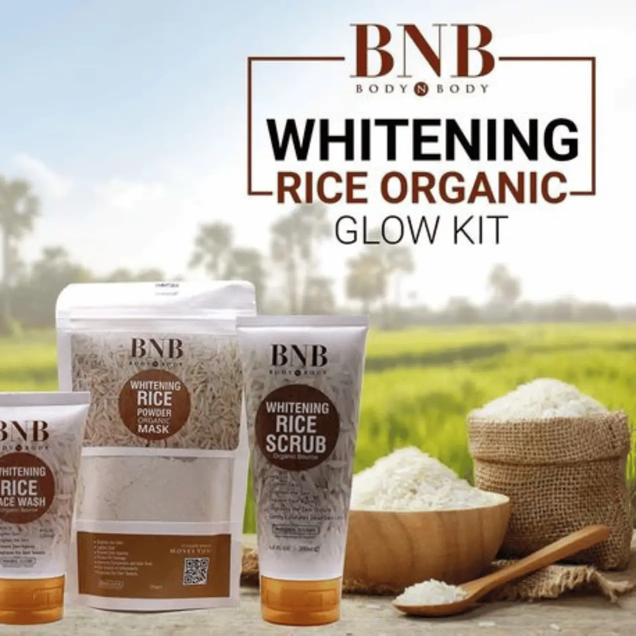 BNB Rice Extract Glow Kit - Pack of 3, Golden Cap, Illuminates
