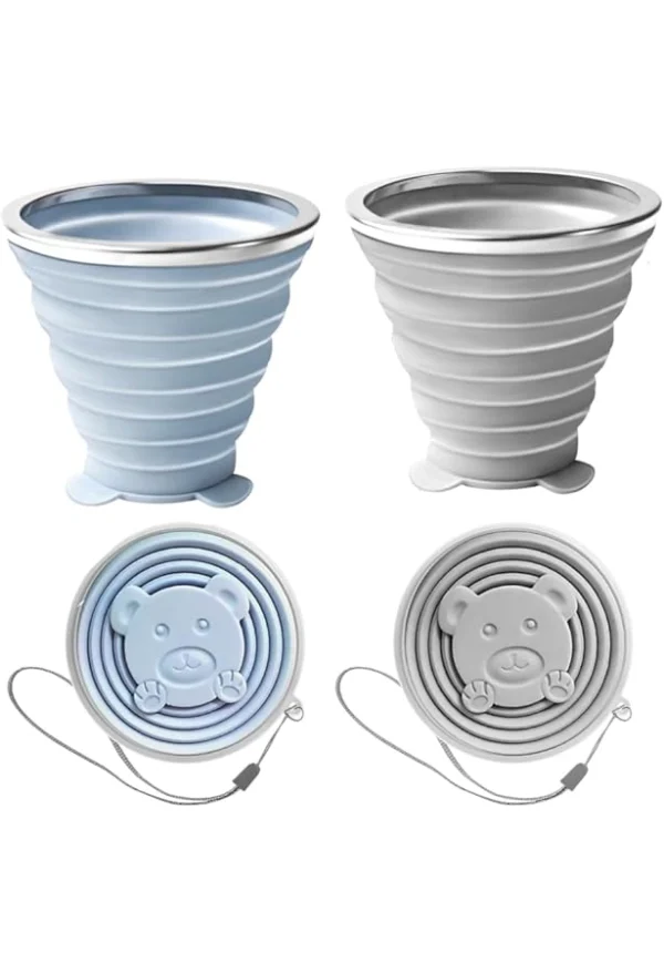 Foldable plastic glass 270ML – premium silicone folding cup by ajspot.store